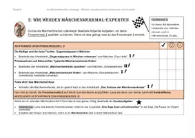 Vorschau - Unterrichtsreihen - Unterrichtssequenz 2: Märchenmerkmale erkennen - Seite 1