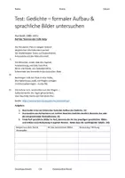 Vorschau - Arbeitsblätter - Leistungskontrolle: Aufbau Lyrik & sprachliche Bilder - Seite 2