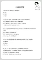 Vista previa - Hojas de trabajo - COMPRENSIONES LECTORAS DE CLARA CAMPOAMOR - 3 diferentes - página 2