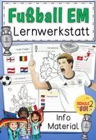 Vorschau - Arbeitsblätter - Fußball EM 2024 in Deutschland / Lernwerkstatt - Deckblatt