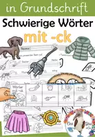 Vorschau - Arbeitsblätter - Wörter mit -ck - GRUNDSCHRIFT - Arbeitsblätter für Deutsch inklusive Minilesespur, Schleichdiktat und Puzzle - Deckblatt
