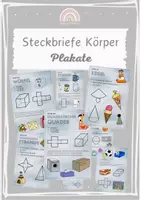 Vorschau - Poster - Materialpaket "geometrische Körper" Cliparts und Steckbriefe - Seite 1