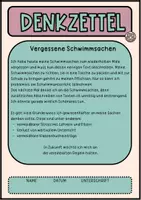 Vorschau - Arbeitsblätter - Denkzettel vergessene Schwimmsachen - Abschreibtext - Seite 2