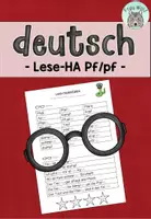 Vorschau - Arbeitsblätter - Lese-Hausaufgabe Pf/pf (passend zu TINTO) - Deckblatt