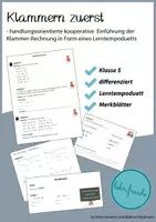 Vorschau - Arbeitsblätter - Klammern zuerst (Übungsstunde) - Deckblatt