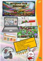 Vorschau - Spiele - interaktive Hörspur/Hörspurgeschichte Ostern, Patsch, Eine brillante Suche, Hasen, Osterhasen #hasenstarkehighlights2026 - Deckblatt