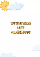 Vorschau - Arbeitsblätter - Wirbeltiere und wirbellose Tiere (PDF + Word) - Deckblatt