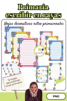 Vista previa - Refuerzo / NEE / Materiales de apoyo - Hojas decorativas | Primavera | escribir en rayas Primaria - Portada