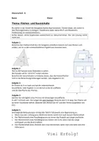 Vorschau - Test - Klassenarbeit Flächen- und Oberflächeninhalte 2 Versionen mit Lösungen - Seite 2