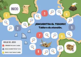 Vista previa - Juegos / Gamificación - Tablero ATENCIÓN "Encuentra el tesoro" - Portada