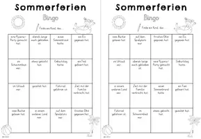 Vorschau - Arbeitsblätter - Bingo Sommerferien - Seite 3