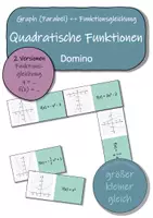 Vorschau - Stationenlernen - Quadratische Funktionen - Domino (Legespiel) - Deckblatt