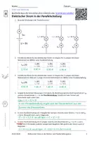 Vorschau - Arbeitsblätter - Elektrischer Strom in der Reihen- und Parallelschaltung - Seite 3