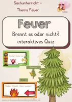 Vorschau - Interaktives Material - Interaktives Quiz - Feuer: Brennt es oder nicht? - Deckblatt