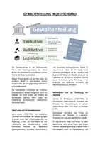 Vorschau - Stundenentwürfe - GEWALTENTEILUNG IN DEUTSCHLAND - Deckblatt