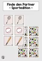Vorschau - Mal- und Bastelvorlagen - Merkspiel - Finde die Paare - Sportspiel - Deckblatt