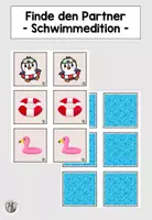 Vorschau - Spiele - Merkspiel - Finde die Paare - Schwimmunterricht - Deckblatt