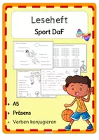 Vorschau - Arbeitsblätter - Leseheft Sport DaF lesen und malen - Deckblatt
