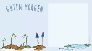 Vorschau - Präsentationen/Tafelbilder - Begrüßungsbilder: Frühling (digitale Tafel) als PowerPoint und PDF-Version - Seite 1