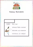 Vorschau - Merkblätter - Abschreiben / Abschreibhilfe: Anleitung & Leselineal - Deutsch - Kl. 1/2 - Deckblatt