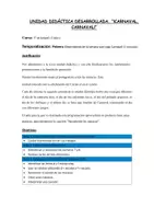 Vista previa - Unidades / Secuencias / Situaciones de Aprendizaje - UNIDAD DIDÁCTICA DESARROLLADA- CARNAVAL, CARNAVAL! - INFANTIL - página 1
