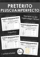 Vorschau - Arbeitsblätter - Pretérito pluscuamperfecto de subjuntivo - Übersicht zur Bildung - Deckblatt