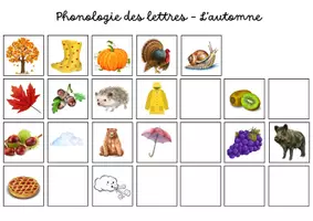 Aperçu - Apprentissages en autonomie - Phonologie des lettres - L'automne - Page de couverture