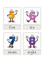 Vorschau - Poster - Englisch Flashcards - Numbers/Zahlen - Seite 2