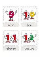 Vorschau - Poster - Englisch Flashcards - Numbers/Zahlen - Seite 3
