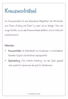 Vorschau - Arbeitsblätter - Kreuzworträtsel "Frühling und Ostern" - D, DaZ, DaF - Seite 1