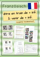 Vorschau - Stundenentwürfe - être en train de + Inf. und venir de + Inf. - présent duratif und passé récent (Stundenentwurf) - Deckblatt