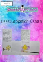 Vorschau - Arbeitsblätter - Lesen und malen: Leseklappmich Ostern - Deckblatt