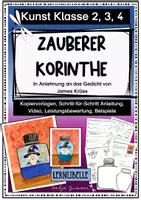 Vorschau - Unterrichtsreihen - Kunstidee "Zauberer Korinthe" - Grundschule Klasse 2,3,4 - Unterrichtsreihe mit Leistungsbewertung - Deckblatt