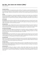 Vorschau - Arbeitsblätter - Das Leben der Anderen (2006) - Arbeitsblatt zum Film - Deckblatt