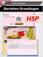 Vorschau - Fördermaterial/Inklusion - H5P Darlehen Grundlagen: Zins, Tilgung, Geldmittelabfluss - Deckblatt
