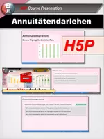 Vorschau - Fördermaterial/Inklusion - H5P Annuitätendarlehen: Zinsen, Tilgung, Geldmittelabfluss - Deckblatt
