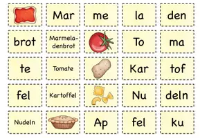Vorschau - Spiele - Streichholzschachtelwörter "Essen" - Seite 1
