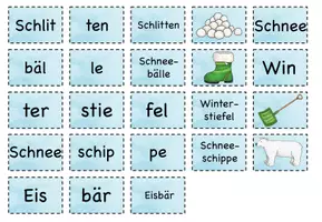 Vorschau - Arbeitsblätter - Deutschmaterialien: Winter (Kl. 1) - Seite 2