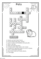 Aperçu - Feuilles d'exercices - Mots croisés sur les animaux - Animal Crosswords - Page 3