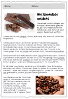 Vorschau - Arbeitsblätter - Text der Woche - SCHOKOLADE / Lesetext differenziert / Lesen - Seite 1