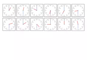 Vorschau - Spiele - Bingo zum Thema "The time"- volle und halbe Stunden - Seite 1