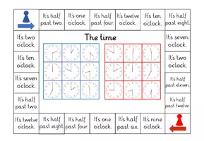 Vorschau - Spiele - Materialpaket zum Thema "The time"- volle und halbe Stunden - Seite 1