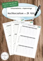 Vorschau - Arbeitsblätter - ZR 1000: Nachbarzahlen | Welt der Zahl 3 - Deckblatt