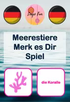 Vorschau - Spiele - Fische und Meerestiere Merk es Dir Spiel - Deckblatt
