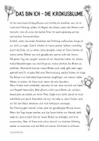 Vorschau - Mal- und Bastelvorlagen - Der Krokus - Frühblüher - Frühling - Sachtext - kreatives Schreiben - Seite 2