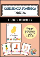 Vista previa - Hojas de trabajo - Conciencia Fonémica PARTE V SONIDOS LL, B, Ñ, CH - Portada