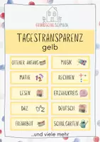 Vorschau - Poster - Tagestransparenz | Tagesplan | Stundenplan - Deckblatt