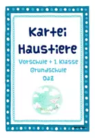 Vorschau - Arbeitsblätter - Kartei Haustiere - Deckblatt