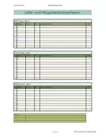 Vorschau - Stundenentwürfe - Lehrnachweis Hospitationsnachweis Kalender Vorlage für Tablet oder Laptop Nachweis Dokumentation - Deckblatt