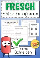 Vorschau - Arbeitsblätter - Sätze korrigieren FRESCH Methode / Rechtscheibstrategien - Deckblatt